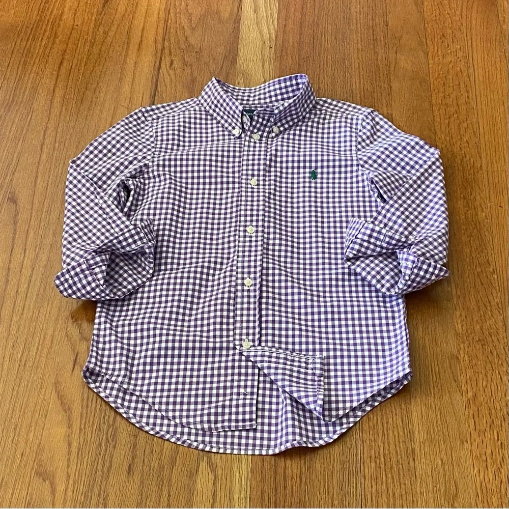 Ralph Lauren Boys Gingham Long Sleeve Shirt